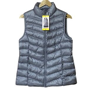 32 Degrees Heat Vest S Slate Lightweight Poly-Fill Insulated Puffer NWT
